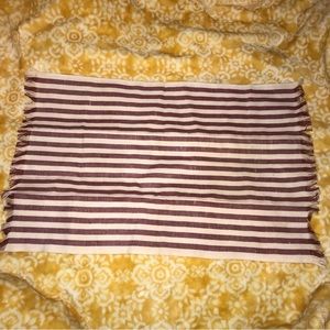 Red and white stripped kitchen linen